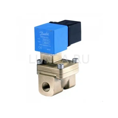 Клапан соленоидный EV220W 10-50, с сервоприводом, с катушкой, уплотнение NBR (нормально открытый), Danfoss В Перми