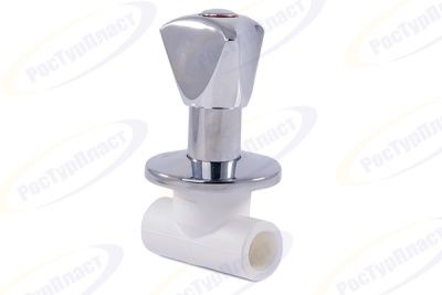 Вентиль PPR с хромированной удлиненной ручкой LUX, RTP (РосТурПласт) В Перми